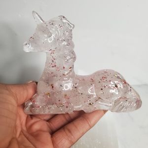 Rose quartz and glitter unicorn